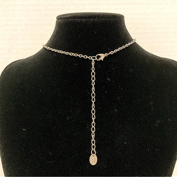 Retro Glittery 💜 Heart Necklace - Picture 3 of 4